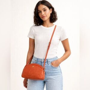 Madewell The Dakota Leather Crossbody Shoulder Bag Burnt Ember Cognac Caramel